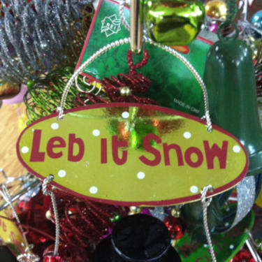 Christmas decoration that says 