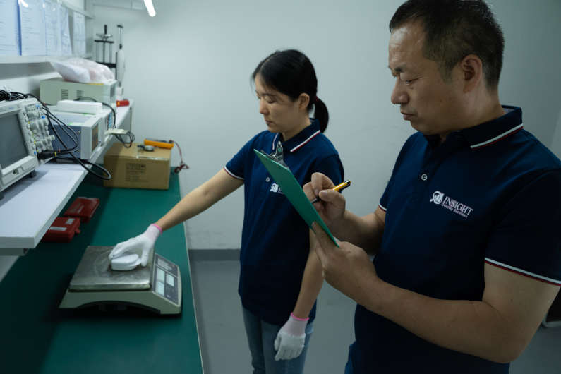 Inspectors weighing product