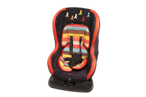 Colorful baby safety car seat for a young child