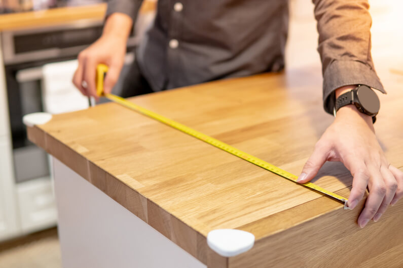 Measuring countertop