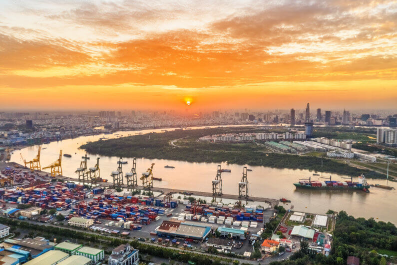 Cargo port in Ho Chi Minh