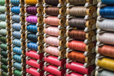 Spools of thread in many different colors