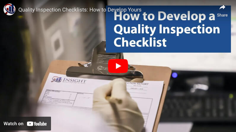 How to Develop a Quality Inspection Checklist - Link to Video