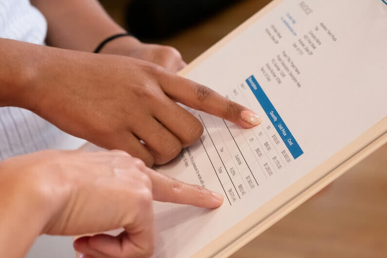 Reviewing invoices