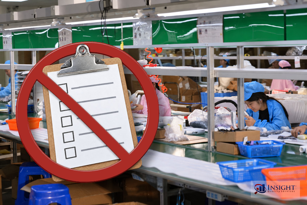 Factory production line and an ineffective inspection checklist